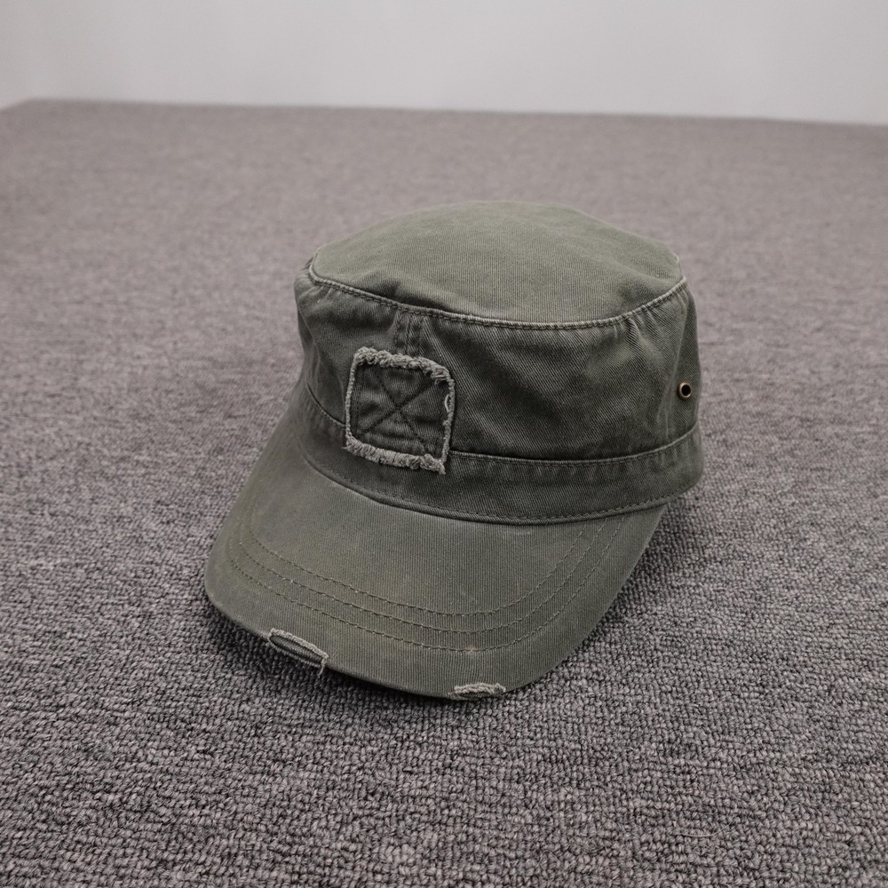 Levi Strauss Signature Hat Cap Strap Back Mens S Green Army Cadet Distressed
